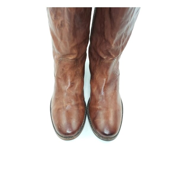 Frye Anna Women’s Mid Pull On Boots Brown Leather Size 8M - Picture 5 of 14